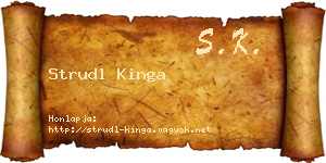 Strudl Kinga névjegykártya