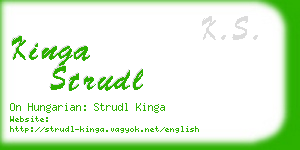 kinga strudl business card